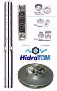 Kép Hidrotom SP4018 104m-11m3 magas homoktűrésű rozsdamentes járókerekekkel szerelt mélykút búvárszivattyú 3KW 380V