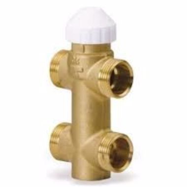 Kép Fan-coil 3/4" KK by-pass  3 járatú szelep 4 csöves rendszerehez 2,8/1,8 Kvs