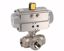 Kép Pneumatikus 3 utas rozsdametes gömbcsap 780XS-L 3W 1"1/4 +RES76 rugos / DP=10bar max