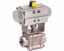 Kép Pneumatikus rozsdamentes 3 részes gömbcsap 746XS BSP menet 3/8" + RE43 kettős müködtetés / DP=10bar max