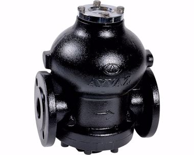 Kép: Gömbgrafitos nézőüveges  öntöttvas úszós gőzleválasztó SK55 PN16 DN50 DP=4,5 bar