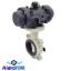 Kép PVC-U pillangószelep PL1/EPDM tömlő DN80 d90 + PP10 PP00 Pneumatikus működtető
